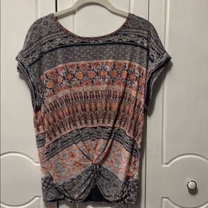 NWT Lucky Brand print blouse S/P